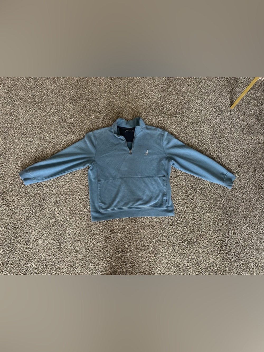 Nautica Men's Dusty Blue Half-Zip Pullover Sweater